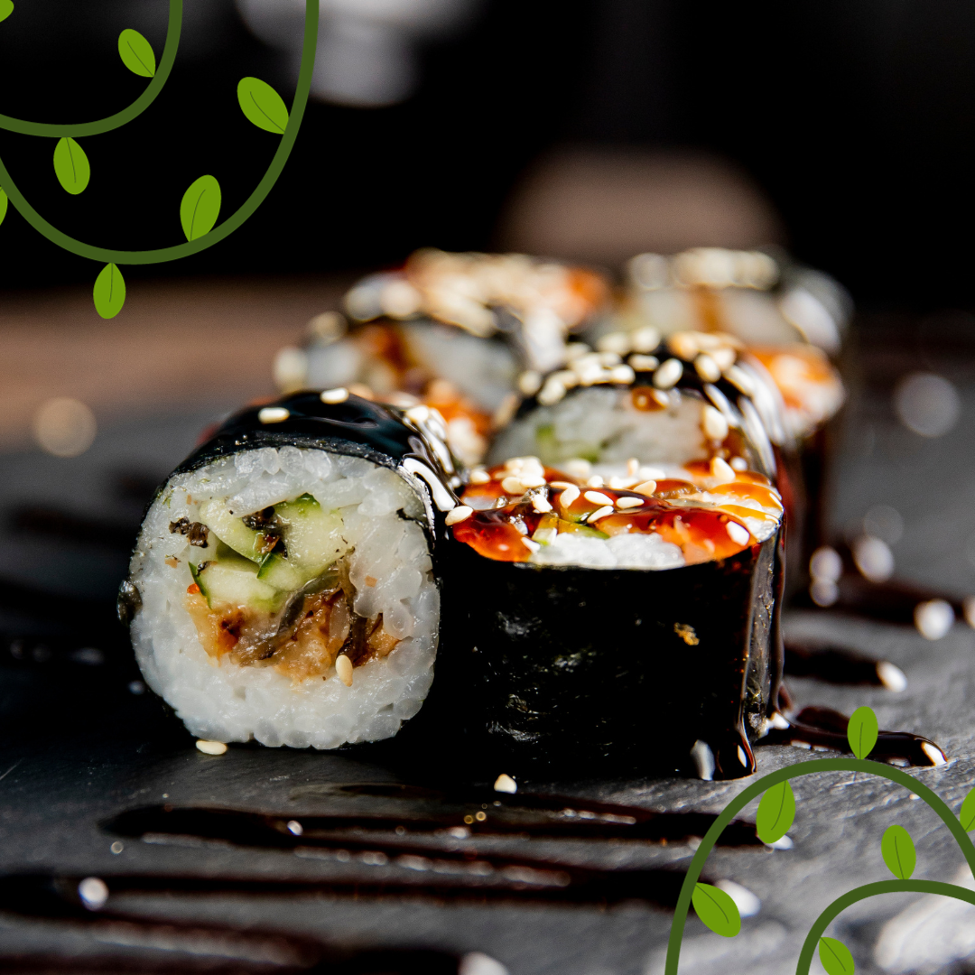 Charola Sushi (100 piezas) Rollos